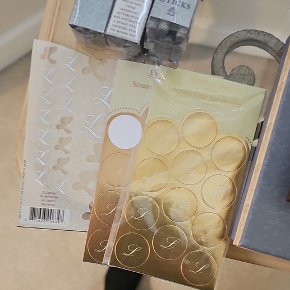 Gold and Silver Wax Seal Stamp Letter L And Note cards,stickers Huge Lot - Picture 3 of 9